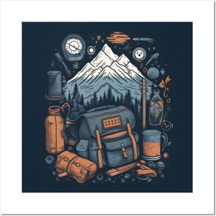 Backpacking Hiking Wanderlust Posters and Art